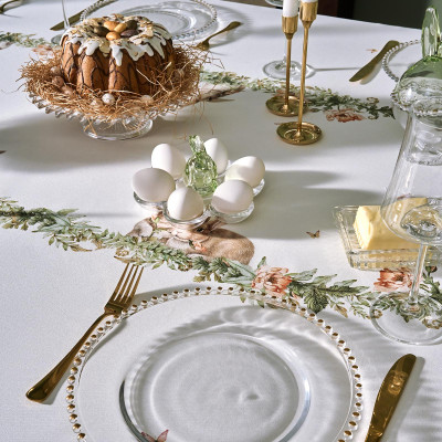 Скатерть овальная " SENSE" , 180х300см , зеленый, 100%хлопок , твил LEFARD 850-753-42-10