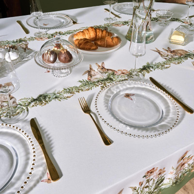 Скатерть овальная " SENSE" , 180х300см , зеленый, 100%хлопок , твил LEFARD 850-753-42-18