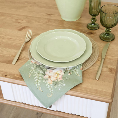 Набор салфеток из 2-х шт "SENSE" 40х40см, зеленый, 100% хлопок, твил, LEFARD 850-753-8-9