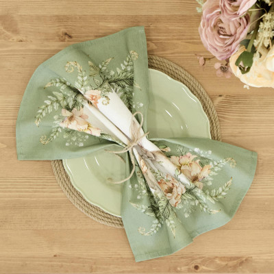 Набор салфеток из 2-х шт "SENSE" 40х40см, зеленый, 100% хлопок, твил, LEFARD 850-753-8-10