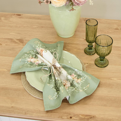 Набор салфеток из 2-х шт "SENSE" 40х40см, зеленый, 100% хлопок, твил, LEFARD 850-753-8-1