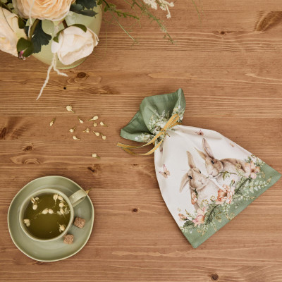 Мешочек подарочный " SENSE" 20х29см, 100% хлопок, зеленый, твил LEFARD 850-753-9-1