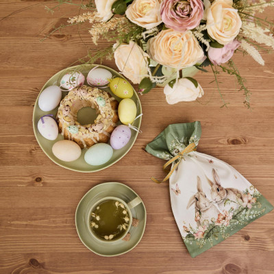 Мешочек подарочный " SENSE" 20х29см, 100% хлопок, зеленый, твил LEFARD 850-753-9-2