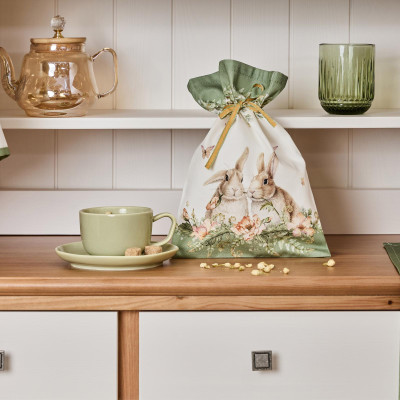 Мешочек подарочный " SENSE" 20х29см, 100% хлопок, зеленый, твил LEFARD 850-753-9