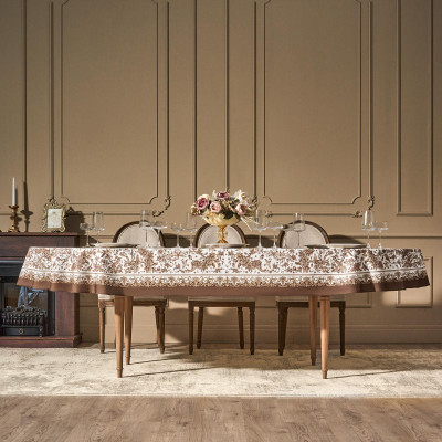 Скатерть овальная "RICH GARDEN", 180х300см, 100% хлопок ,твил LEFARD 850-754-18-3