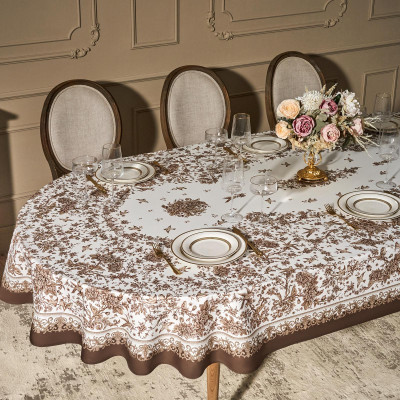 Скатерть овальная "RICH GARDEN", 180х300см, 100% хлопок ,твил LEFARD 850-754-18-5