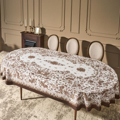Скатерть овальная "RICH GARDEN", 180х300см, 100% хлопок ,твил LEFARD 850-754-18-7