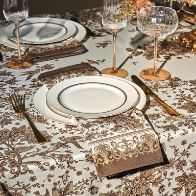 Скатерть " ROYAL GARDEN" 140х180см ,белый ,100% хлопок ,твил с пропиткой LEFARD 850-754-2-9