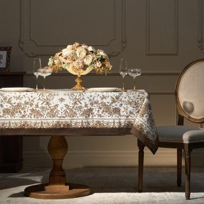 Скатерть " ROYAL GARDEN" 140х180см ,белый ,100% хлопок ,твил с пропиткой LEFARD 850-754-2-4