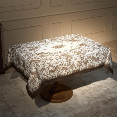 Скатерть " ROYAL GARDEN" 140х180см ,белый ,100% хлопок ,твил с пропиткой LEFARD 850-754-2-5