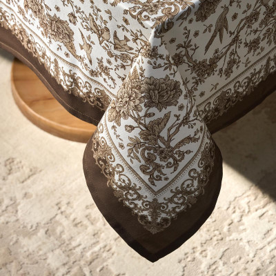 Скатерть " ROYAL GARDEN" 140х180см ,белый ,100% хлопок ,твил с пропиткой LEFARD 850-754-2-8