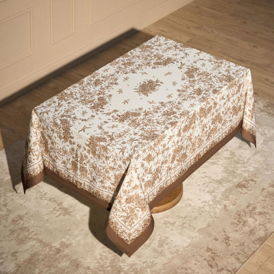 Скатерть "ROYAL GARDEN" 160х220см ,белый, 100% хлопок,твил пропитка LEFARD 850-754-21-13