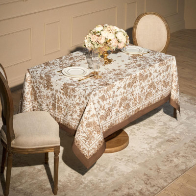 Скатерть "ROYAL GARDEN" 160х220см ,белый, 100% хлопок,твил пропитка LEFARD 850-754-21-5