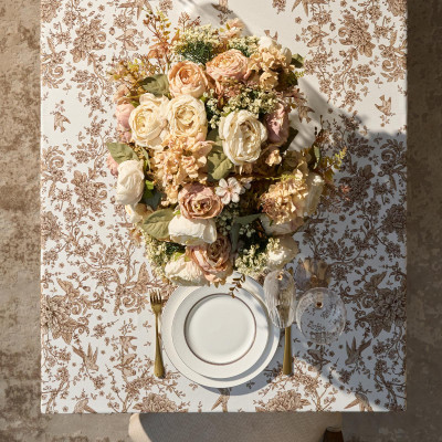 Скатерть "ROYAL GARDEN" 160х220см ,белый, 100% хлопок,твил пропитка LEFARD 850-754-21-7