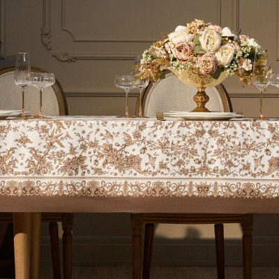 Скатерть " ROYAL GARDEN" 140х300см ,белый ,100% хлопок ,твил с пропиткой LEFARD 850-754-22-10