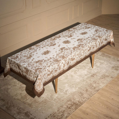 Скатерть " ROYAL GARDEN" 140х300см ,белый ,100% хлопок ,твил с пропиткой LEFARD 850-754-22-13