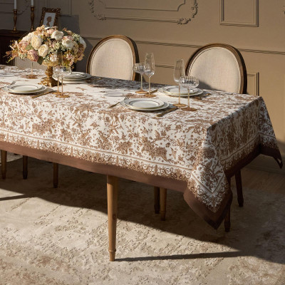 Скатерть " ROYAL GARDEN" 140х300см ,белый ,100% хлопок ,твил с пропиткой LEFARD 850-754-22-4