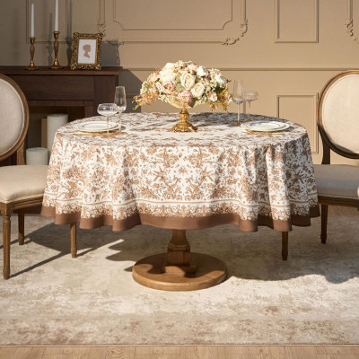 Скатерть овальная "ROYAL GARDEN" 160х220 см ,белый, 100% хлопок, твил, с пропиткой LEFARD 850-754-26