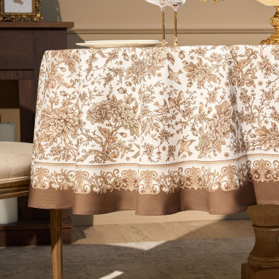 Скатерть овальная "ROYAL GARDEN" 160х220 см ,белый, 100% хлопок, твил, с пропиткой LEFARD 850-754-26-7