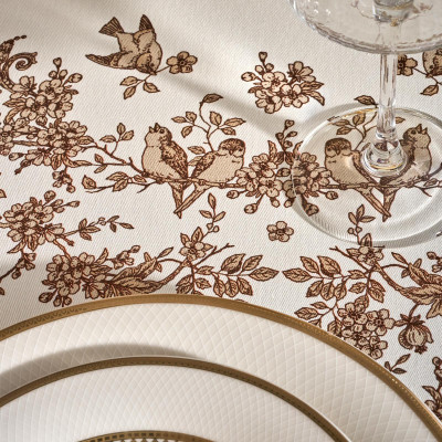 Скатерть круглая "RICH GARDEN" d220см, 100% хлопок, твил c пропиткой LEFARD 850-754-27-12