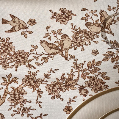 Скатерть круглая "RICH GARDEN" d220см, 100% хлопок, твил c пропиткой LEFARD 850-754-27-13