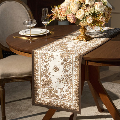 Дорожка " ROYAL GARDEN" 40х146см ,белый ,100% хлопок ,твил с пропиткой LEFARD 850-754-3-10