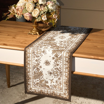 Дорожка " ROYAL GARDEN" 40х146см ,белый ,100% хлопок ,твил с пропиткой LEFARD 850-754-3-11