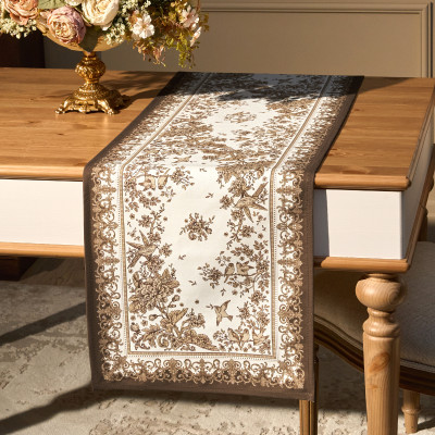 Дорожка " ROYAL GARDEN" 40х146см ,белый ,100% хлопок ,твил с пропиткой LEFARD 850-754-3-12