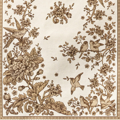 Дорожка " ROYAL GARDEN" 40х146см ,белый ,100% хлопок ,твил с пропиткой LEFARD 850-754-3-14