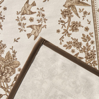 Дорожка " ROYAL GARDEN" 40х146см ,белый ,100% хлопок ,твил с пропиткой LEFARD 850-754-3-15