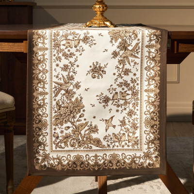 Дорожка " ROYAL GARDEN" 40х146см ,белый ,100% хлопок ,твил с пропиткой LEFARD 850-754-3-3