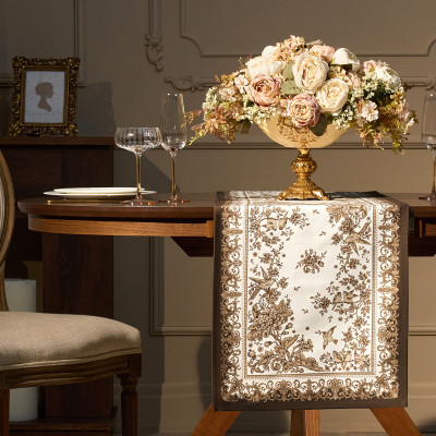 Дорожка " ROYAL GARDEN" 40х146см ,белый ,100% хлопок ,твил с пропиткой LEFARD 850-754-3-8