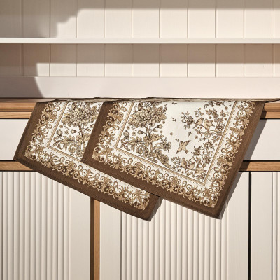 Набор полотенец из 2х шт "ROYAL GARDEN",белый ,40х60см твил,100% хлопок, LEFARD 850-754-6-8