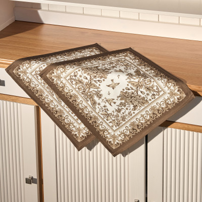 Набор салфеток из 2-х шт "ROYAL GARDEN",40х40см, 100% хлопок ,бежевый ,твил, LEFARD 850-754-8-11