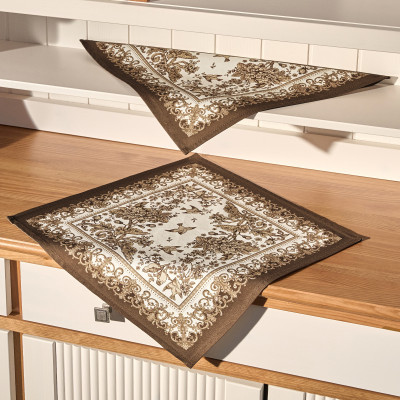 Набор салфеток из 2-х шт "ROYAL GARDEN",40х40см, 100% хлопок ,бежевый ,твил, LEFARD 850-754-8-12