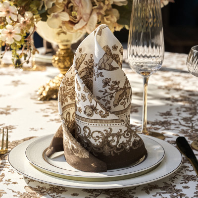 Набор салфеток из 2-х шт "ROYAL GARDEN",40х40см, 100% хлопок ,бежевый ,твил, LEFARD 850-754-8-13