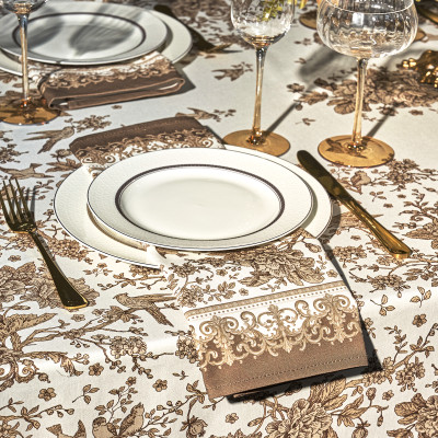 Набор салфеток из 2-х шт "ROYAL GARDEN",40х40см, 100% хлопок ,бежевый ,твил, LEFARD 850-754-8-14