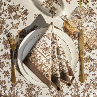 Набор салфеток из 2-х шт "ROYAL GARDEN",40х40см, 100% хлопок ,бежевый ,твил, LEFARD 850-754-8