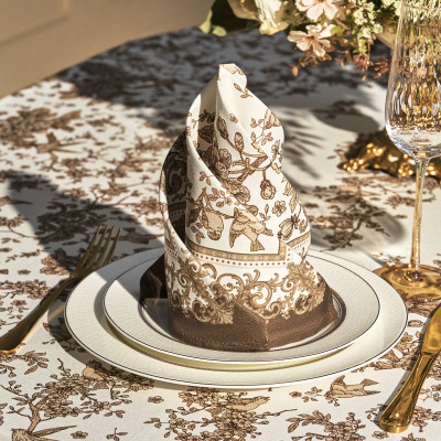 Набор салфеток из 2-х шт "ROYAL GARDEN",40х40см, 100% хлопок ,бежевый ,твил, LEFARD 850-754-8-4