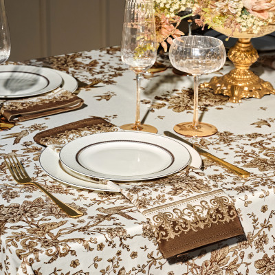 Набор салфеток из 2-х шт "ROYAL GARDEN",40х40см, 100% хлопок ,бежевый ,твил, LEFARD 850-754-8-5