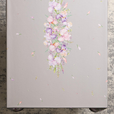 Скатерть "ИРИСЫ" 140х180см ,серый, 100% хлопок,твил пропитка LEFARD 850-755-2-4