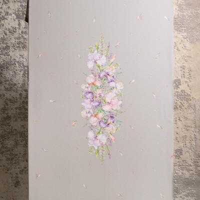 Скатерть "ИРИСЫ" 160х220см ,серый, 100% хлопок,твил пропитка LEFARD 850-755-21-4