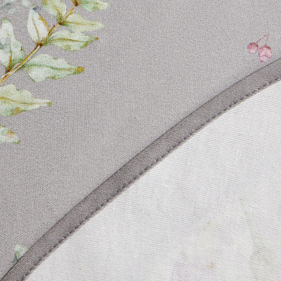 Скатерть круглая "ИРИСЫ" 190см ,серый, 100% хлопок, твил, с пропиткой LEFARD 850-755-24-1