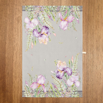 Набор полотенец из 2 шт " ИРИСЫ" 40х60см,серый,100% хлопок,твил LEFARD 850-755-6-2