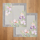 Набор салфеток из 2-х шт " ИРИСЫ" , 40х40см, 100% хлопок, серый, твил, LEFARD 850-755-8