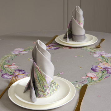 Набор салфеток из 2-х шт " ИРИСЫ" , 40х40см, 100% хлопок, серый, твил, LEFARD 850-755-8-1