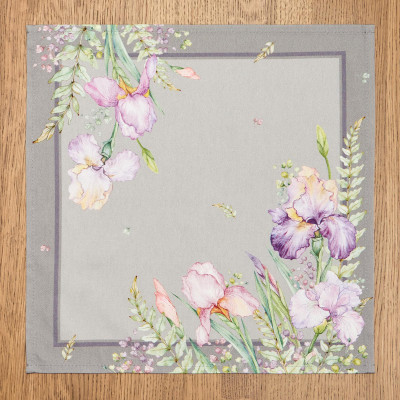 Набор салфеток из 2-х шт " ИРИСЫ" , 40х40см, 100% хлопок, серый, твил, LEFARD 850-755-8-2