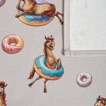 Набор полотенец из 2шт " ЛОШАДЬ В ПОНЧИКАХ" ,серый,40х60см твил,100% хлопок LEFARD 850-756-6-2