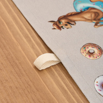 Набор полотенец из 2шт " ЛОШАДЬ В ПОНЧИКАХ" ,серый,40х60см твил,100% хлопок LEFARD 850-756-6-3