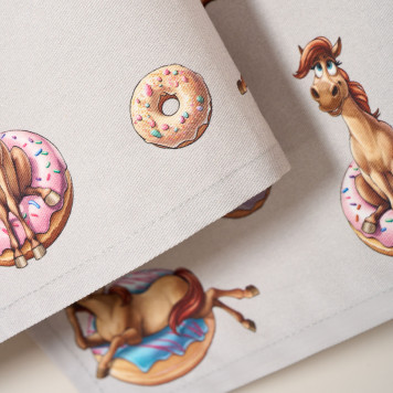 Набор полотенец из 2шт " ЛОШАДЬ В ПОНЧИКАХ" ,серый,40х60см твил,100% хлопок LEFARD 850-756-6-6